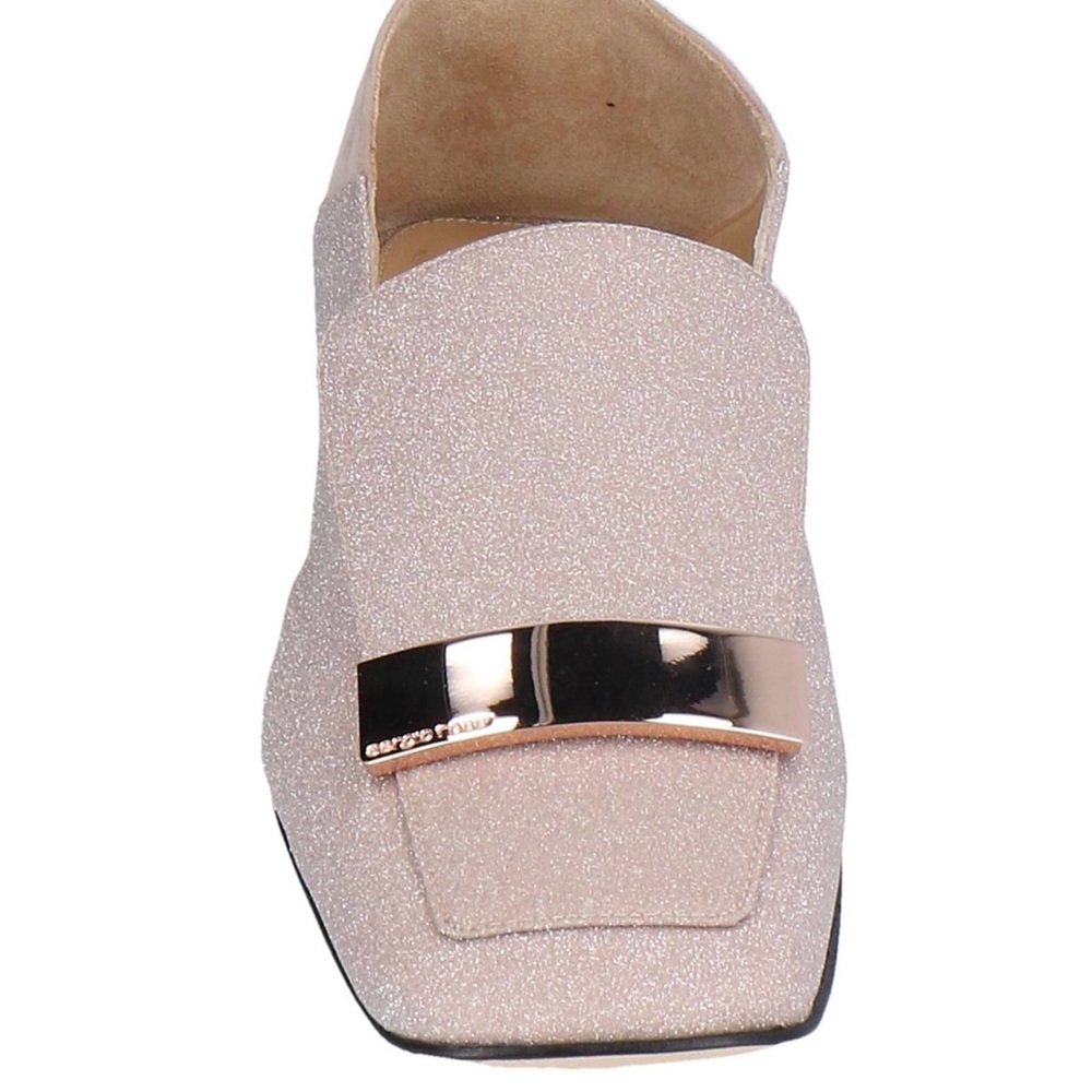 Sergio Rossi shimmer fabric loafers size 37 1/2